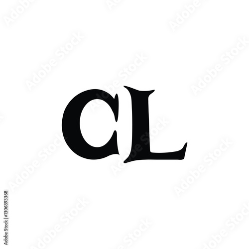 CL monogram logo design letter text name symbol monochrome logotype alphabet character simple logo