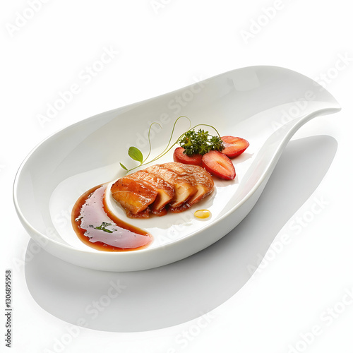 A kidney dish is a medical tray with a curved shape, used for holding instruments photo