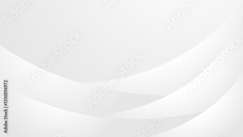 Abstract White Background with Smooth Curves and Simple Design