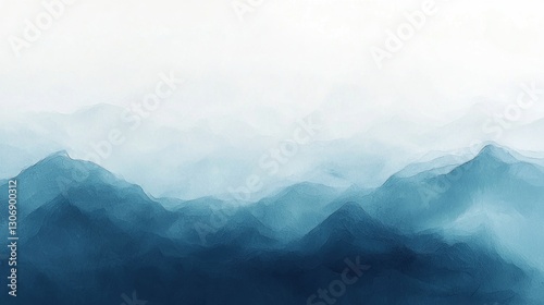 Obraz na płótnie Beautiful abstract watercolor painting depicting a mountain range landscape scene w salonie