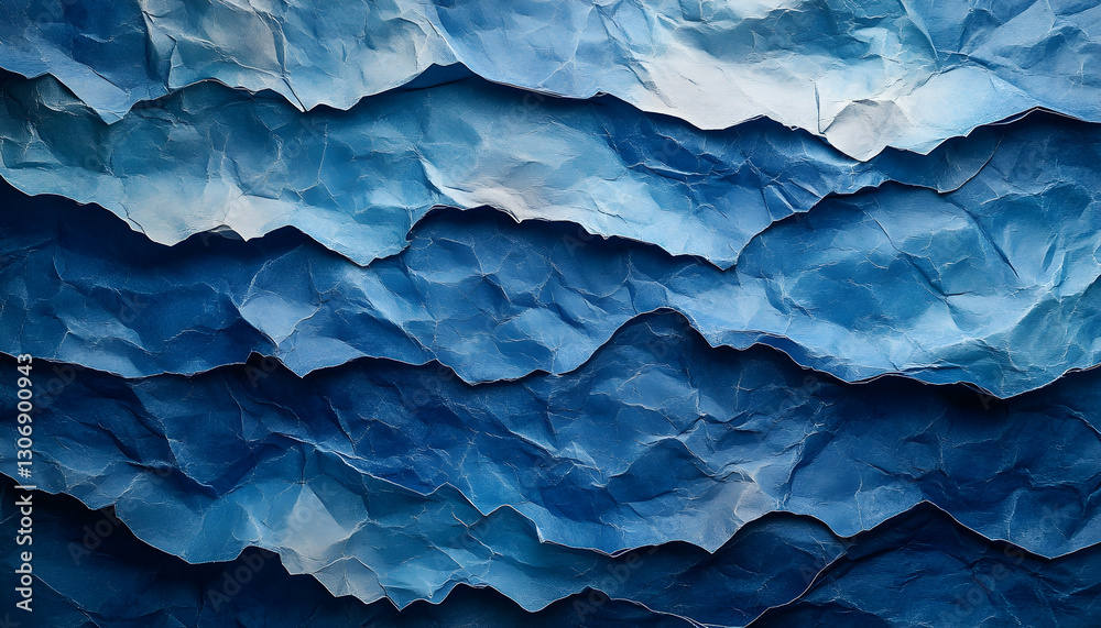 Obraz premium Abstract Blue Mountain Layers Texture Background