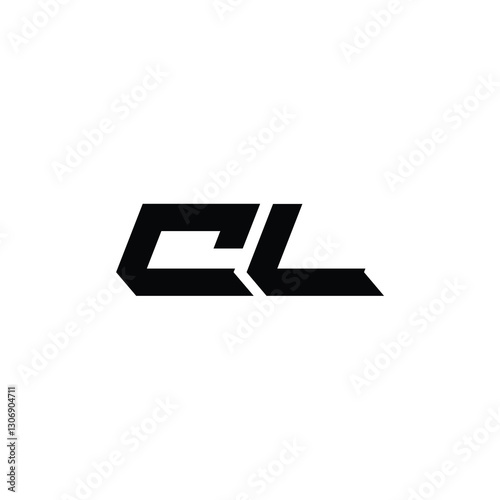 CL monogram logo design letter text name symbol monochrome logotype alphabet character simple logo