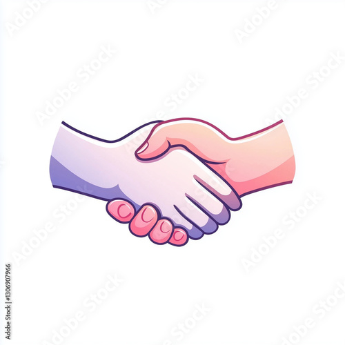 Wallpaper Mural A simple handshake icon representing cooperation and agreement Torontodigital.ca