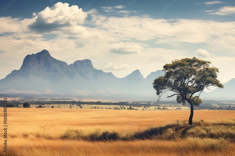Fototapeta premium South africa scenery landscape grassland outdoors.