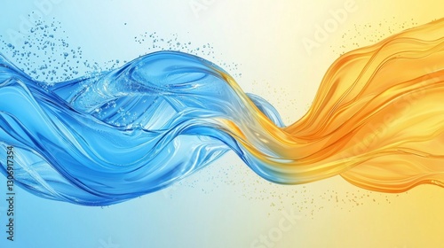 Obraz na płótnie Abstract representation of water and fire blending with each other w salonie