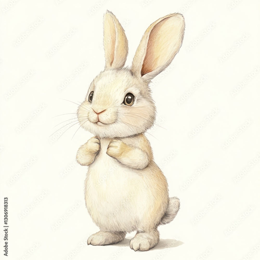 Fototapeta premium Easter rabbit illustration animal bunny.