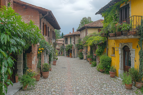 A charming street in Neive,...