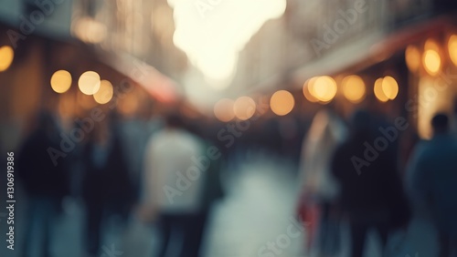 Wallpaper Mural Blurred crowd of unrecognizable at the street Torontodigital.ca