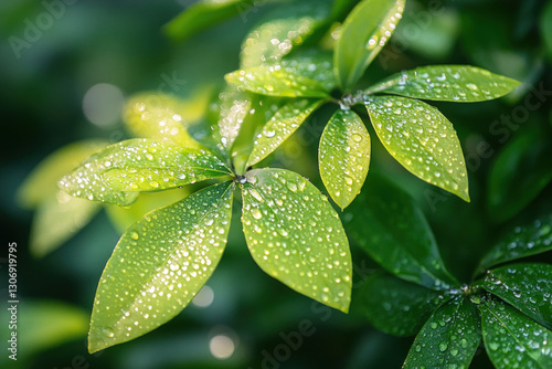 A close-up of fresh, green ...