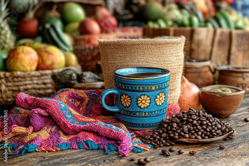 A cup of Chiapas coffee, ri...