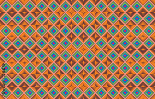 Gypsy pattern tribal ethnic motifs geometric vector background. Doodle gypsy geometric shapes sprites tribal motifs clothing fabric textile print traditional design with triangles