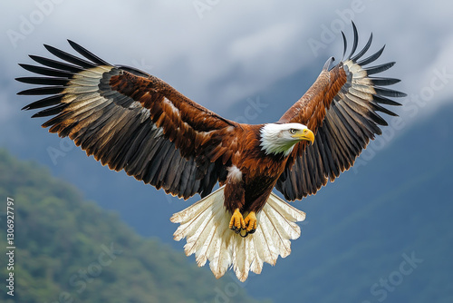 A monkey-eating eagle in fl...