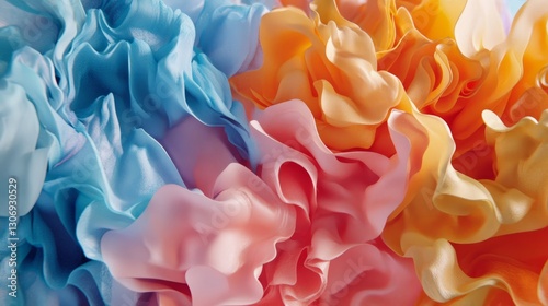 Wallpaper Mural A collection of fluid, organic shapes merging together in vibrant colors, dynamic and energetic, ultra-detailed, 4k Torontodigital.ca