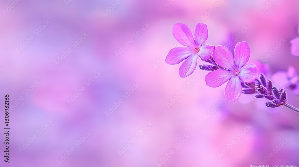 Obraz premium close-up of lavender flowers with soft blurred background, purple tones, natural and elegant,