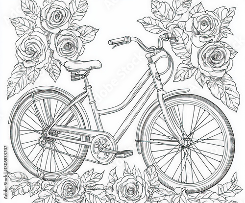A whimsical bicycle decorat...