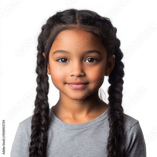 African American Girl Isolated