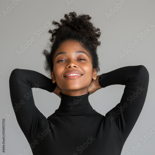 african american woman isol...