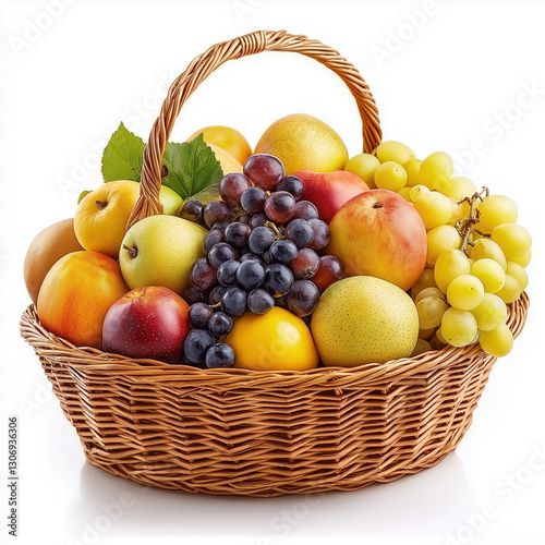 fruit basket isolated