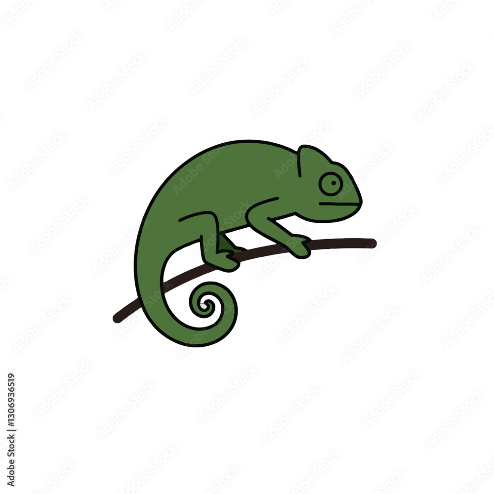 Fototapeta premium Chameleon Vector Logo Design