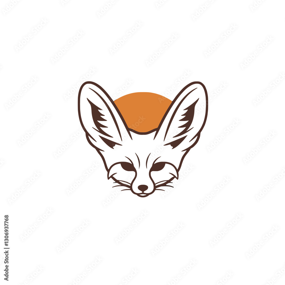 Obraz premium Fennec Fox Vector Logo Design