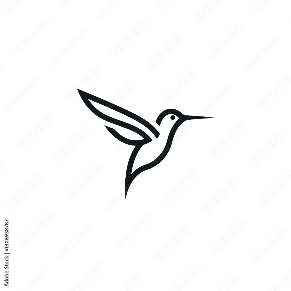 Obraz premium Hummingbird Vector Logo Design