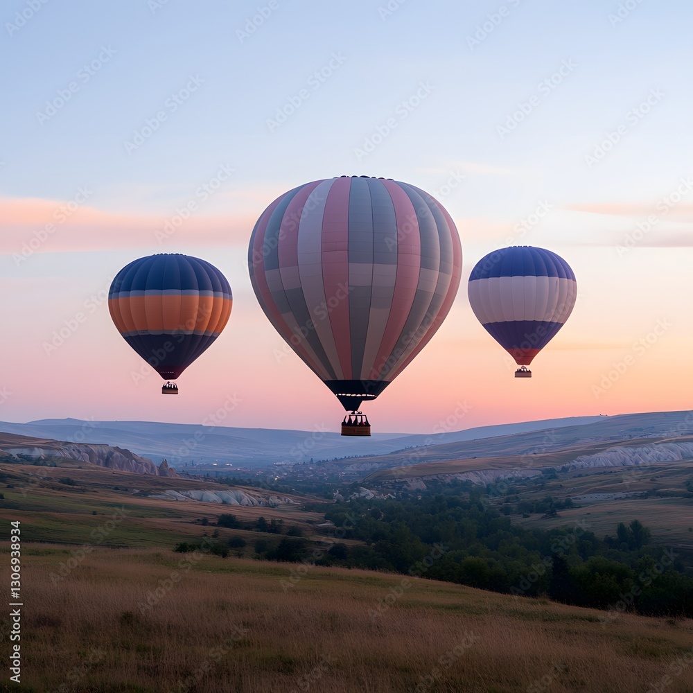 Fototapeta premium Cappadocia sunrise hot air balloon flight