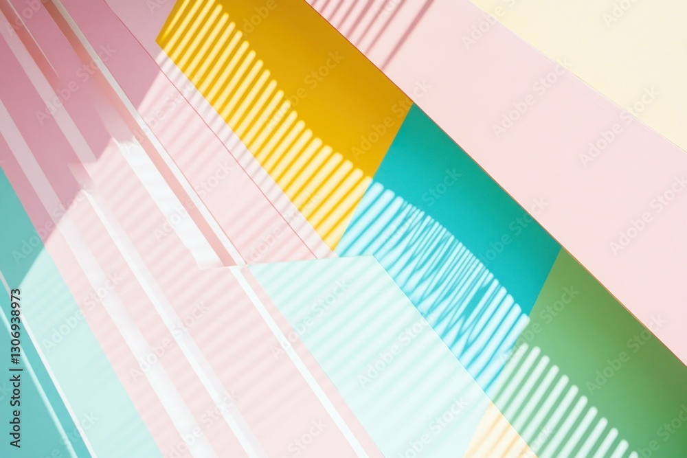Abstract geometric pattern with pastel colors and light reflections, creating a vibrant and modern background design for creative projects Abstract geometric pattern with pastel colors and light reflections, creating a vibrant and modern background design for creative projects