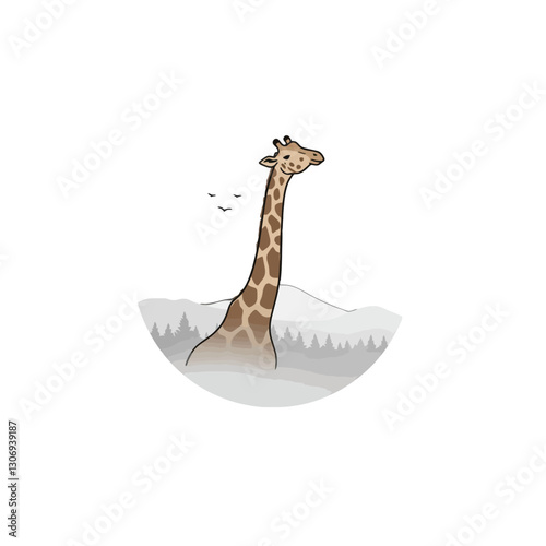 Giraffe Vector Logo Design