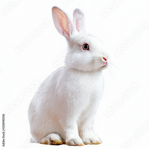 white bunny isolated