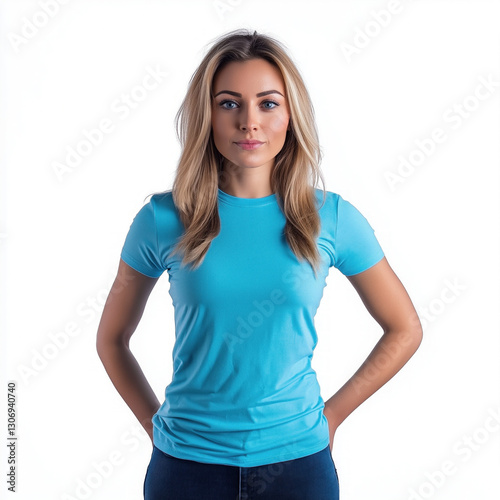 woman t-shirt isolated