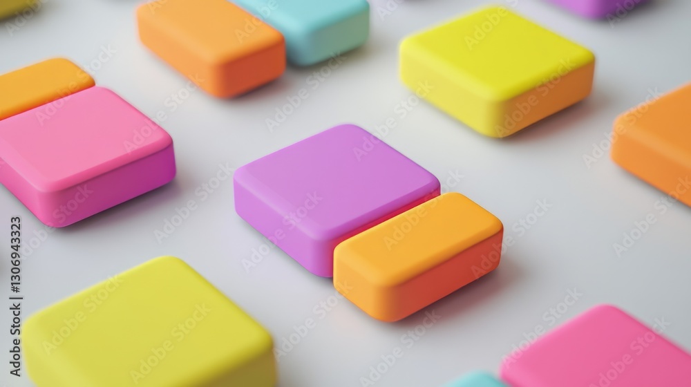 A few colorful tablets in various shapes, arranged on a smooth white surface, vibrant and fresh, ultra-detailed, 4k A few colorful tablets in various shapes, arranged on a smooth white surface, vibrant and fresh, ultra-detailed, 4k