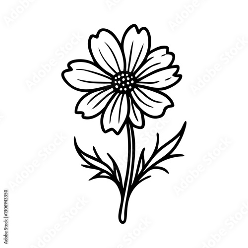 Cosmos flower icon in bloom, nature's beauty concept