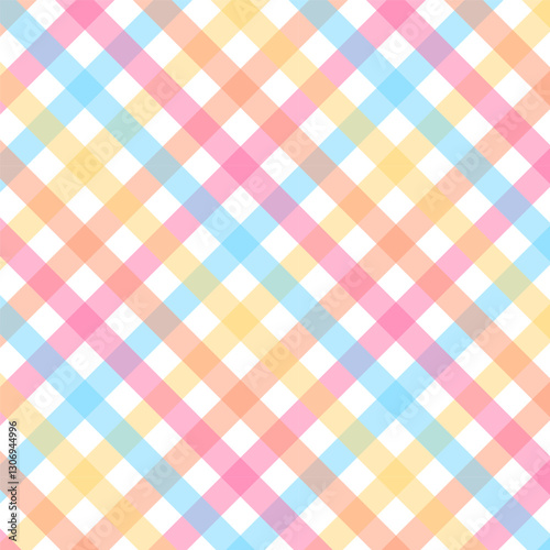 Colorful gingham seamless pattern.Multicolor checkered tartan plaid repeat pattern.Geometric vector background wallpaper