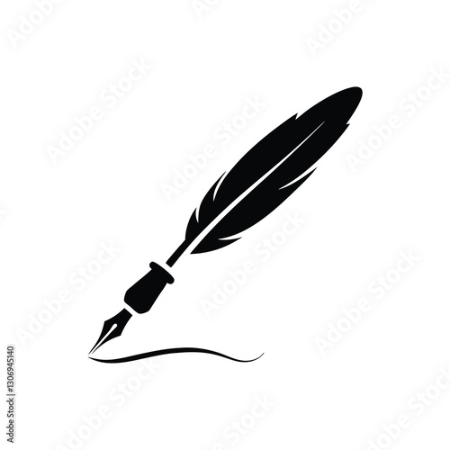 feather pen and ink