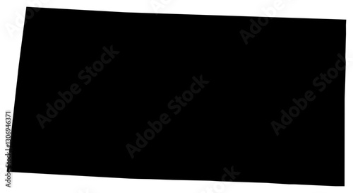 Franklin county Alabama detailed blank black map on transparent background