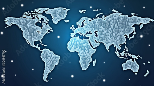 Global Network Connecting People Social Media Communication Abstract World Map Background Digital Technology Connection Worldwide Community Concept Vector Illustration