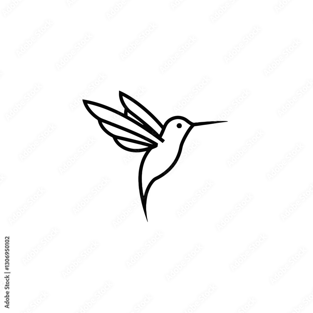 Obraz premium Hummingbird Vector Logo Design
