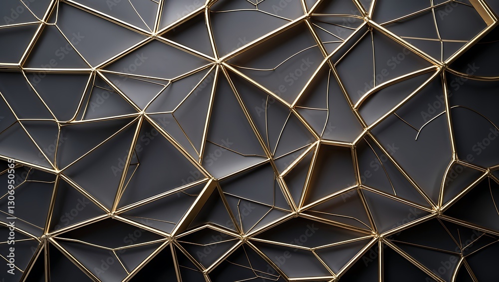 Elegant Geometric Background with Metallic Gold Polygons for Luxury and Professional Design Elegant Geometric Background with Metallic Gold Polygons for Luxury and Professional Design