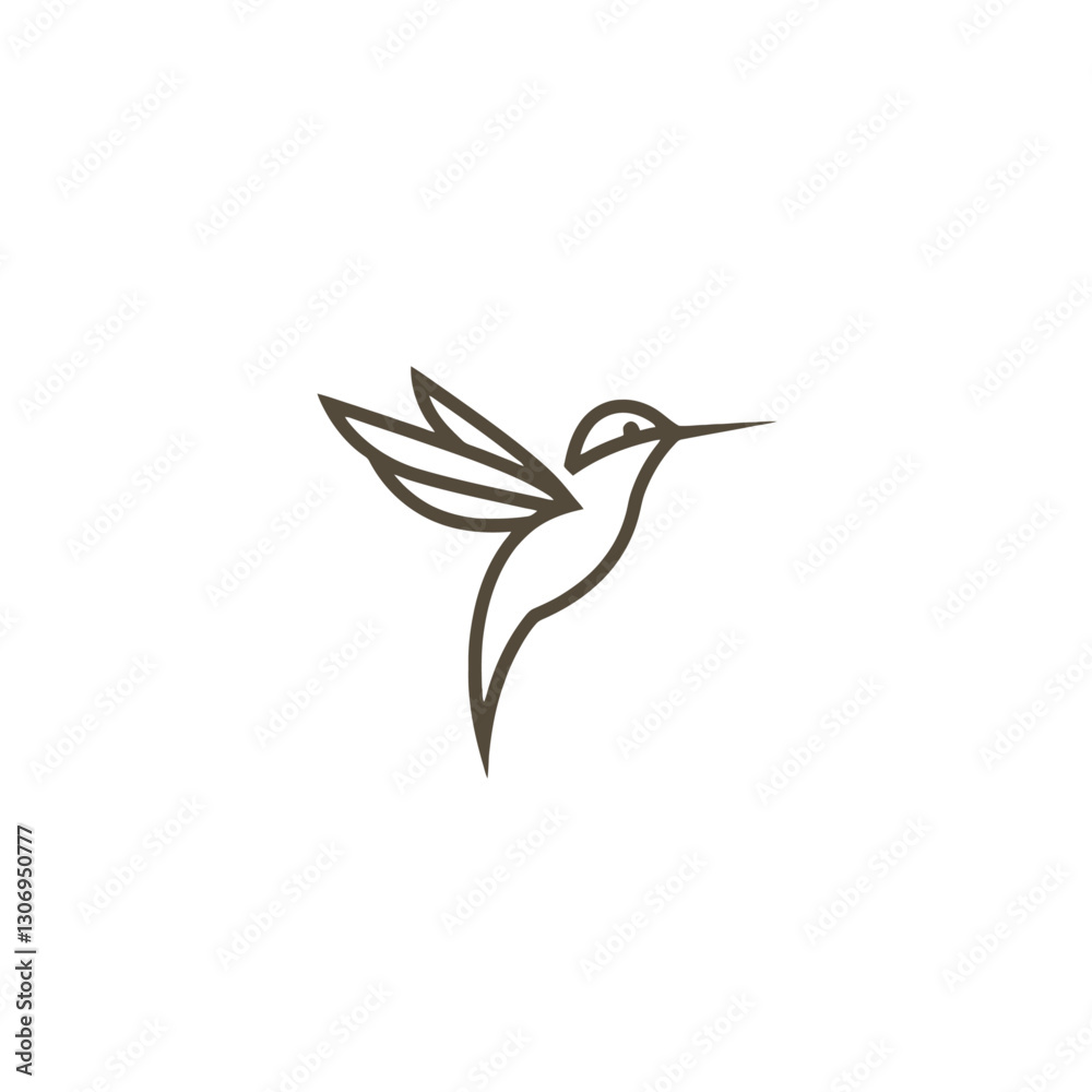 Obraz premium Hummingbird Vector Logo Design