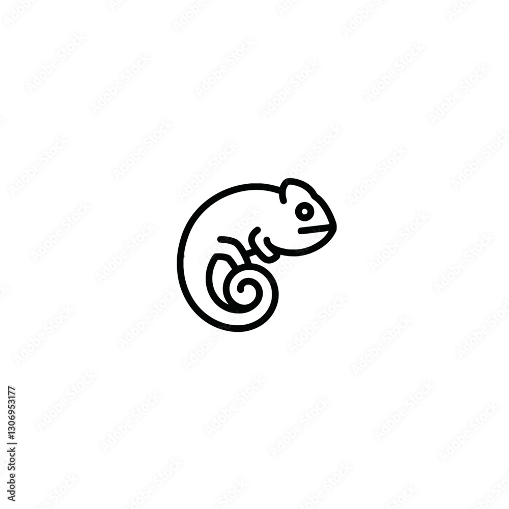 Naklejka premium Chameleon Vector Logo Design