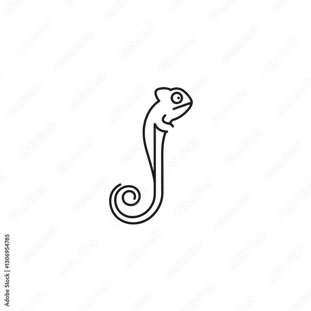 Fototapeta premium Chameleon Vector Logo Design