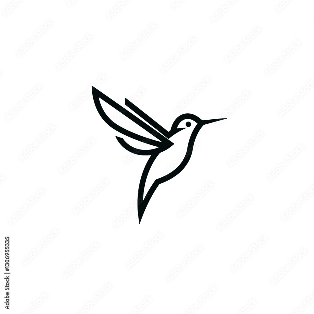 Obraz premium Hummingbird Vector Logo Design