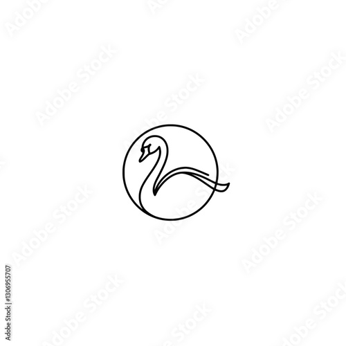 Swan Vector Logo Design