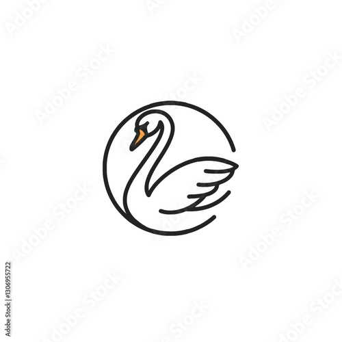 Swan Vector Logo Design