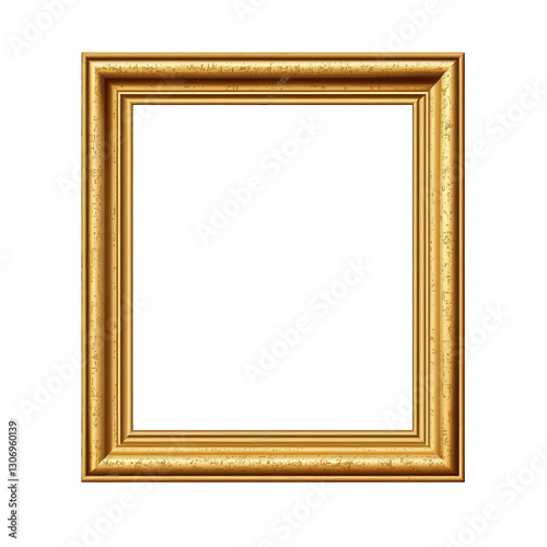 decorative gold picture frame that is empty. designed to showcase artwork or photographs its ornate detailing suggests it is intended for display in a gallery or home setting. highlighting the value o
