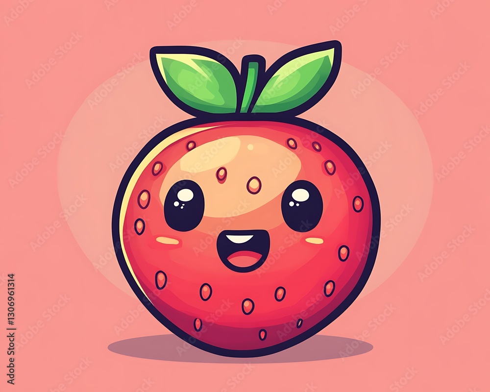 Obraz premium Cute Strawberry Cartoon