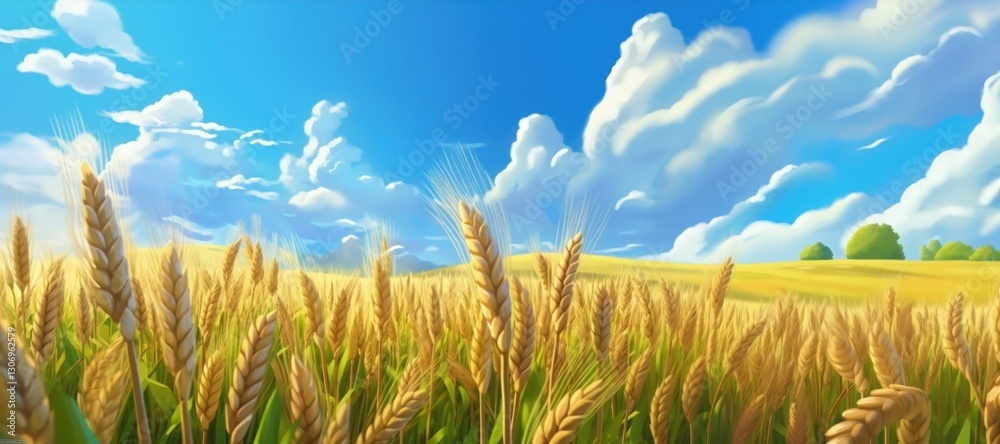 Fototapeta premium Field agriculture backgrounds landscape.
