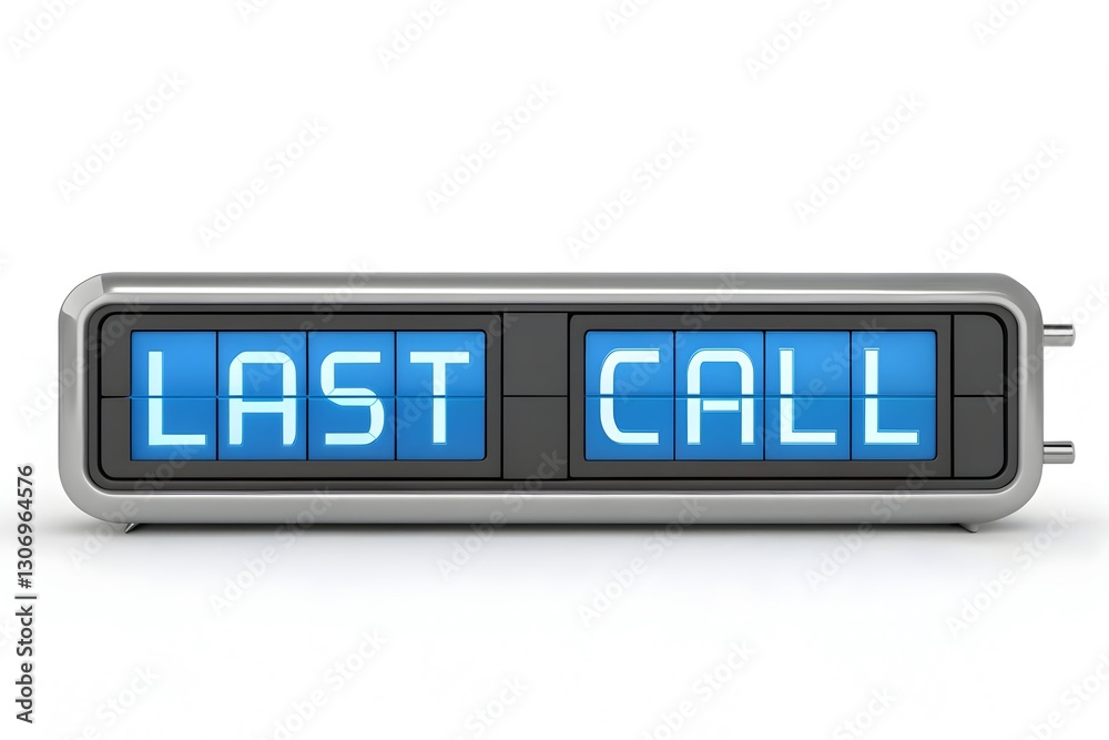 Digital Clock Showing Last Call Urgency
Digital Clock Showing Last Call Urgency