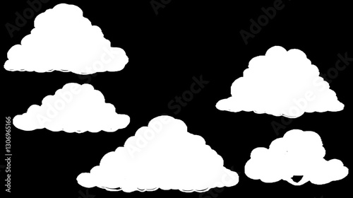 Adorable Cartoon Clouds
