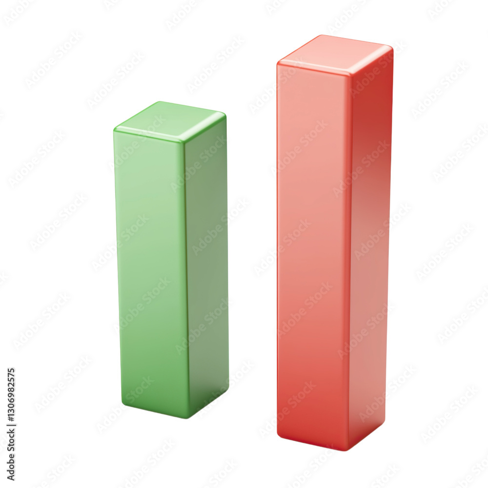 Growth chart for financial progress, 3D blocks. Growth chart for financial progress, 3D blocks.